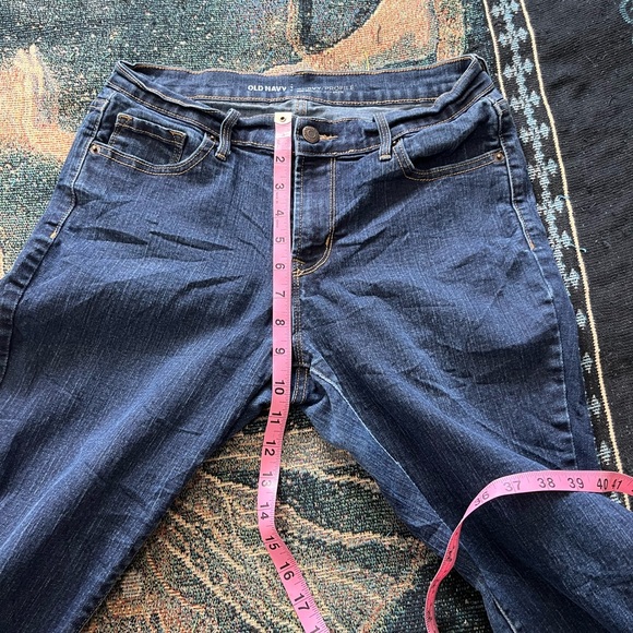Old Navy Curvy Profile Jeans Women’s 8 Short Dark Wash Mid Rise Skinny Fit Denim - Picture 13 of 16